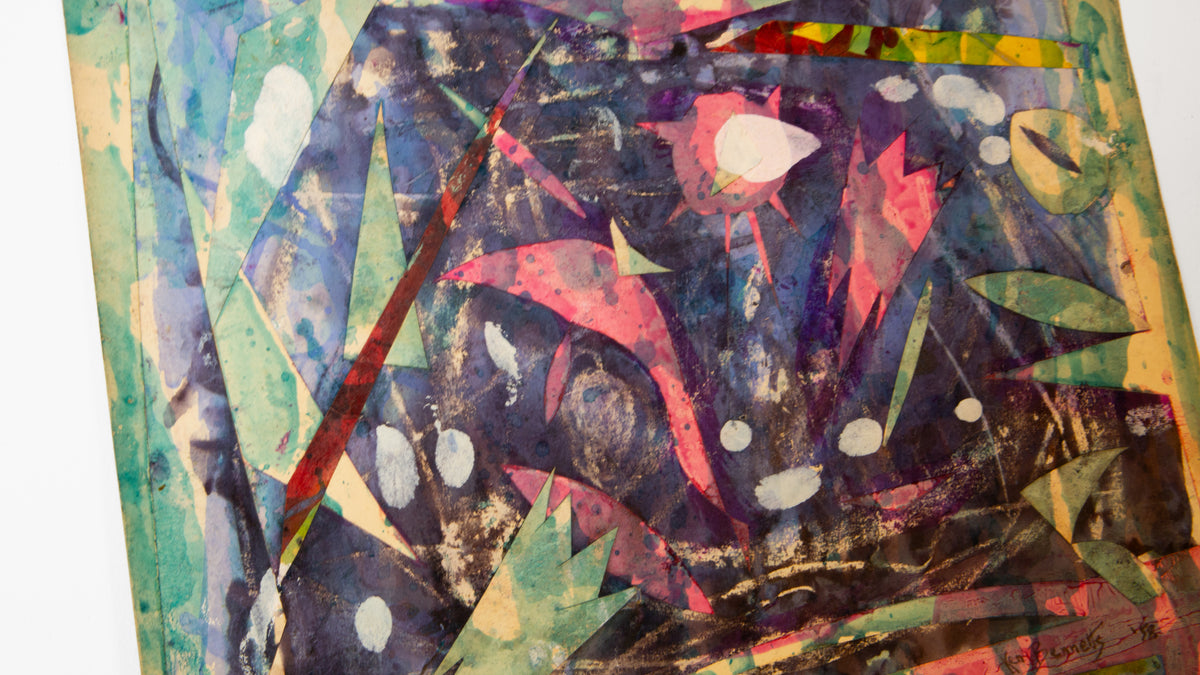 Abstract Collage on paper - LEONARD BENNETTS, New Zealand | 1933-2004