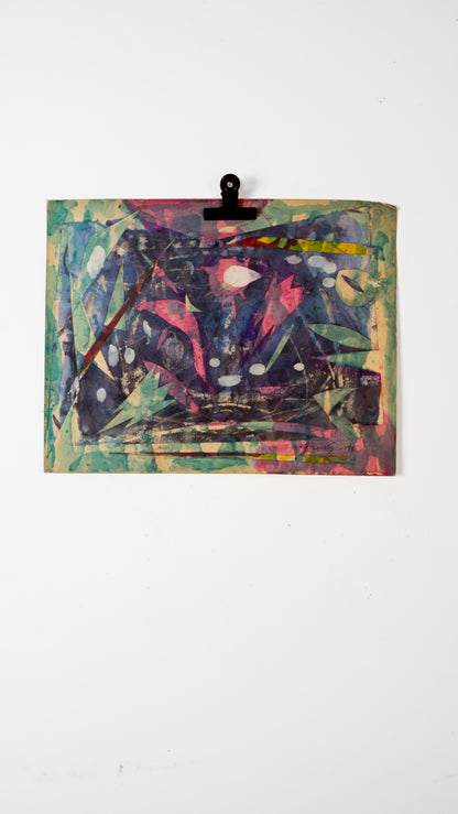 Abstract Collage on paper - LEONARD BENNETTS, New Zealand | 1933-2004