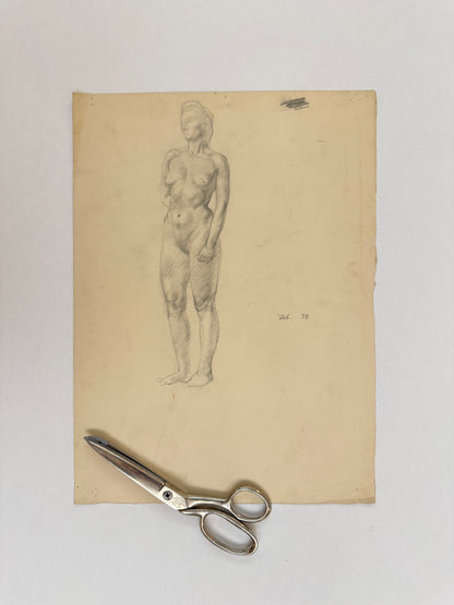 Female Life Drawing from the portfolio of Joyce Platt, Feb 1938