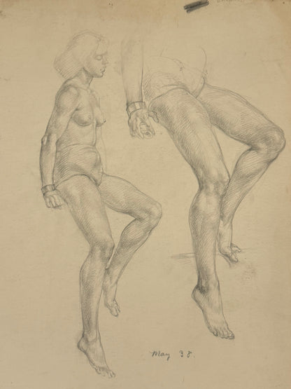 Female Life Drawing from the portfolio of Joyce Platt, May 1938