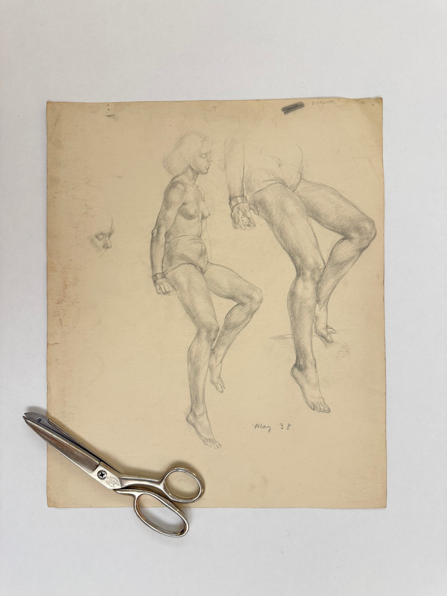 Female Life Drawing from the portfolio of Joyce Platt, May 1938