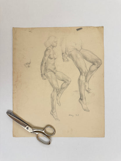 Female Life Drawing from the portfolio of Joyce Platt, May 1938