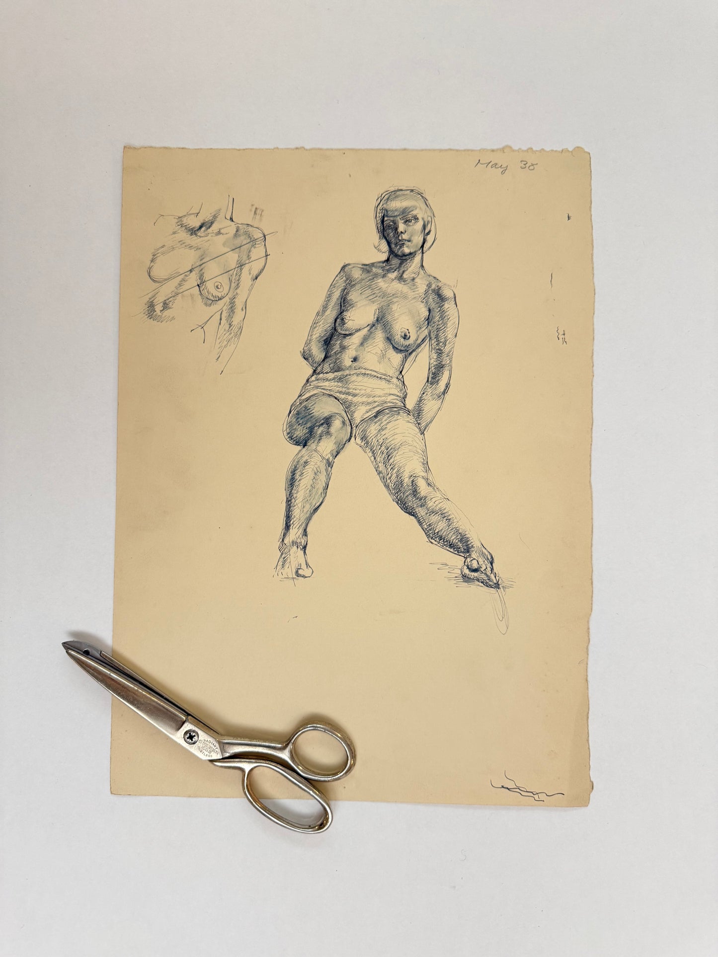 Female Life Drawing from the portfolio of Joyce Platt, May 1938