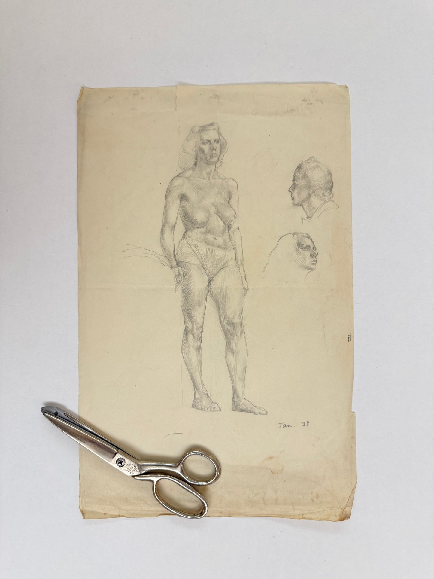 Female Life Drawing from the portfolio of Joyce Platt, Jan 1938