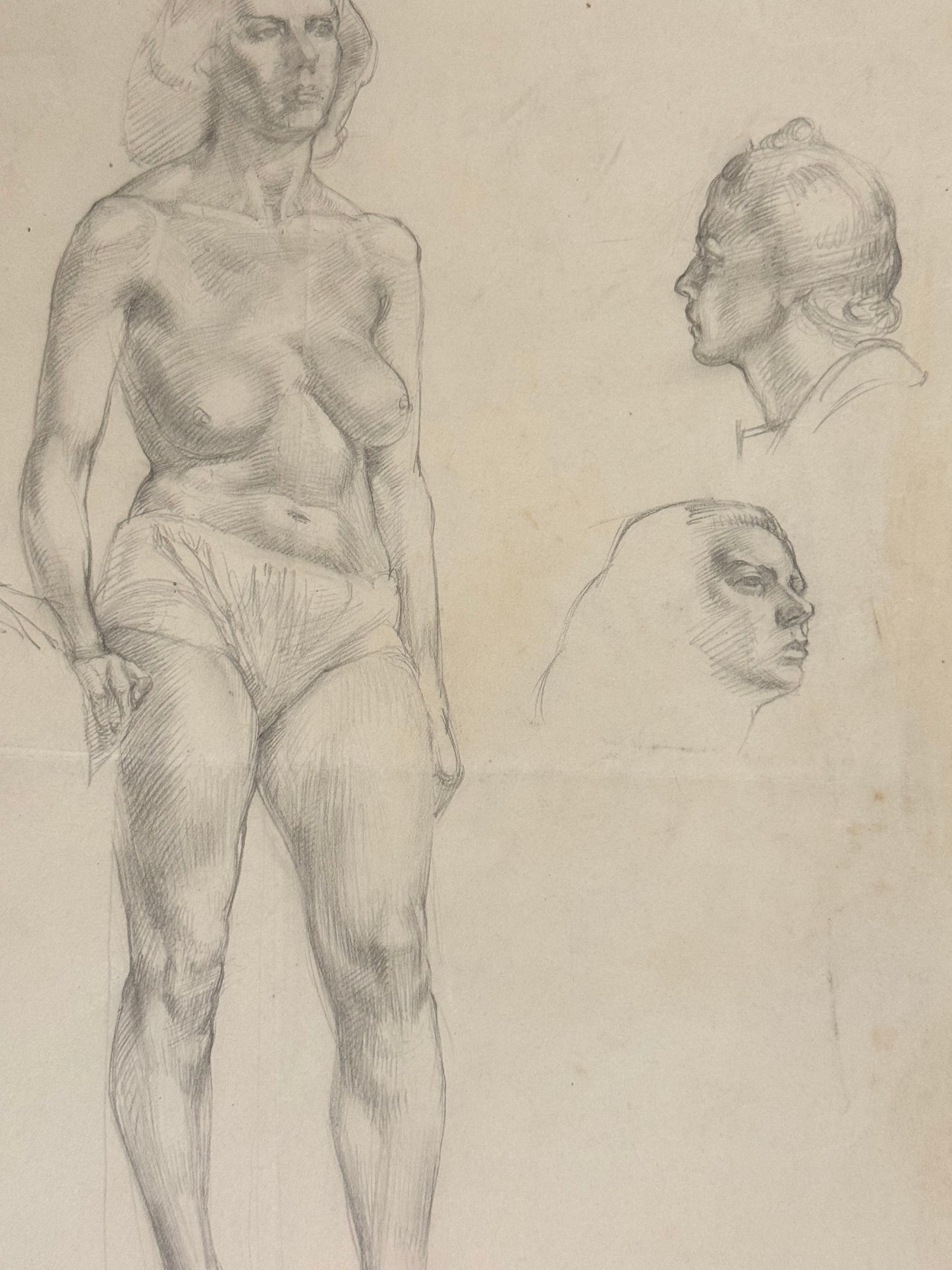 Female Life Drawing from the portfolio of Joyce Platt, Jan 1938