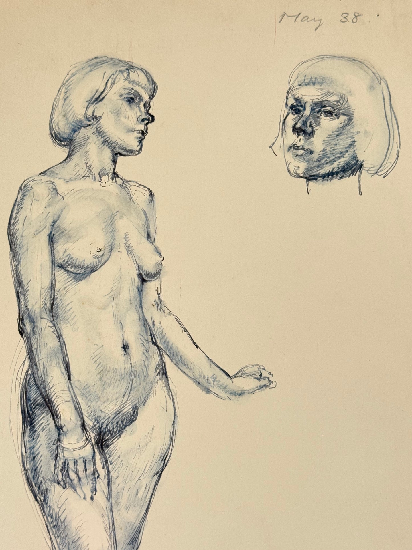 Female Life Drawing from the portfolio of Joyce Platt, May 1938