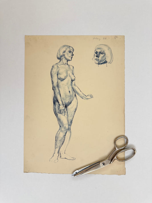Female Life Drawing from the portfolio of Joyce Platt, May 1938