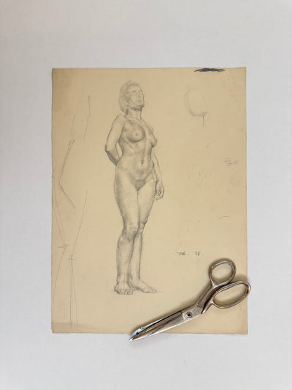 Female Life Drawing from the portfolio of Joyce Platt, Feb 1938