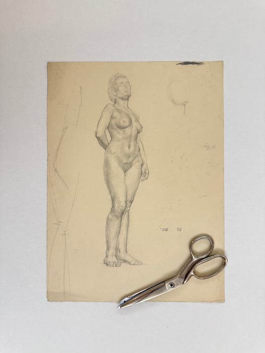 Female Life Drawing from the portfolio of Joyce Platt, Feb 1938