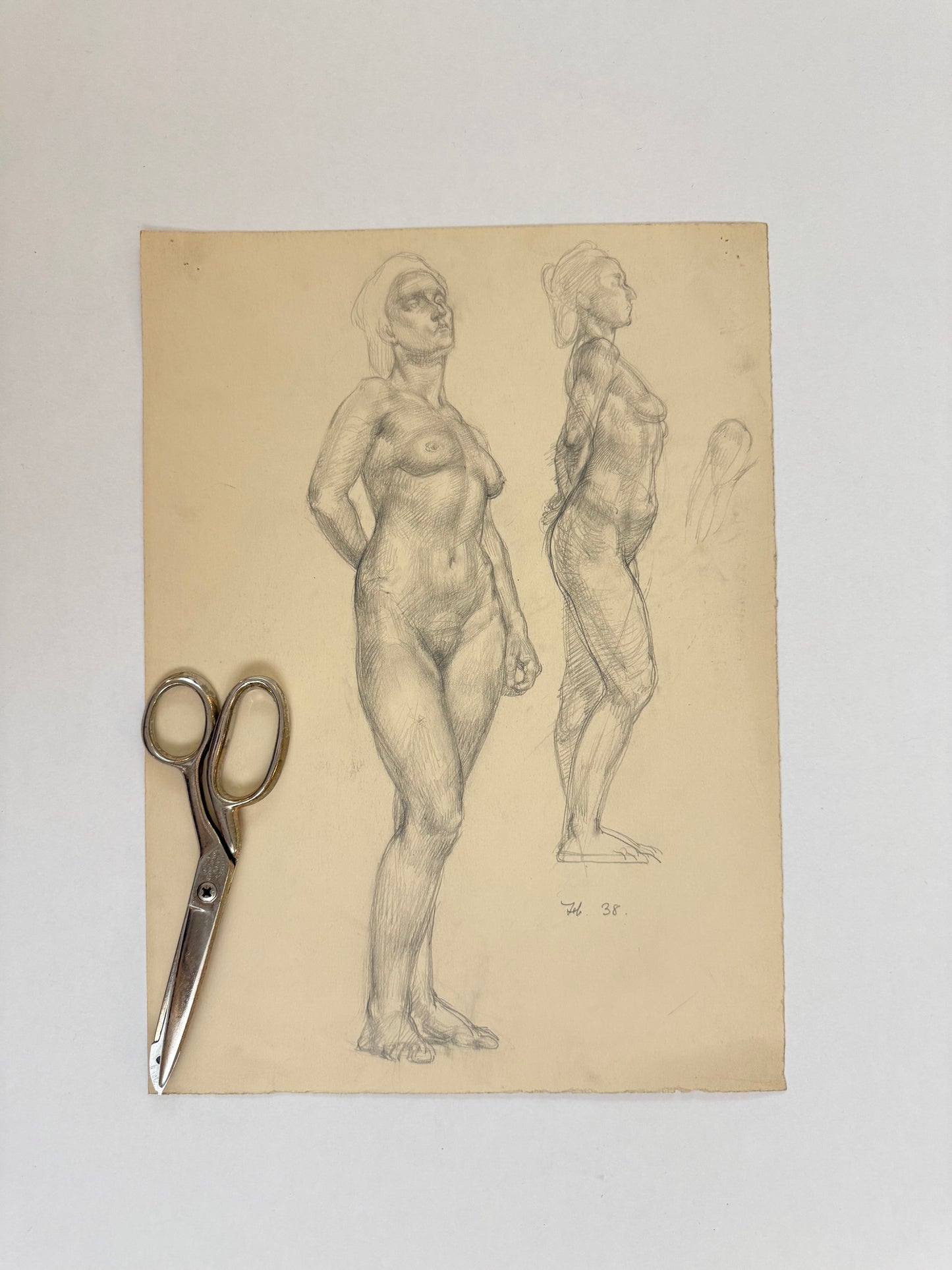 Female Life Drawing from the portfolio of Joyce Platt, Feb 1938