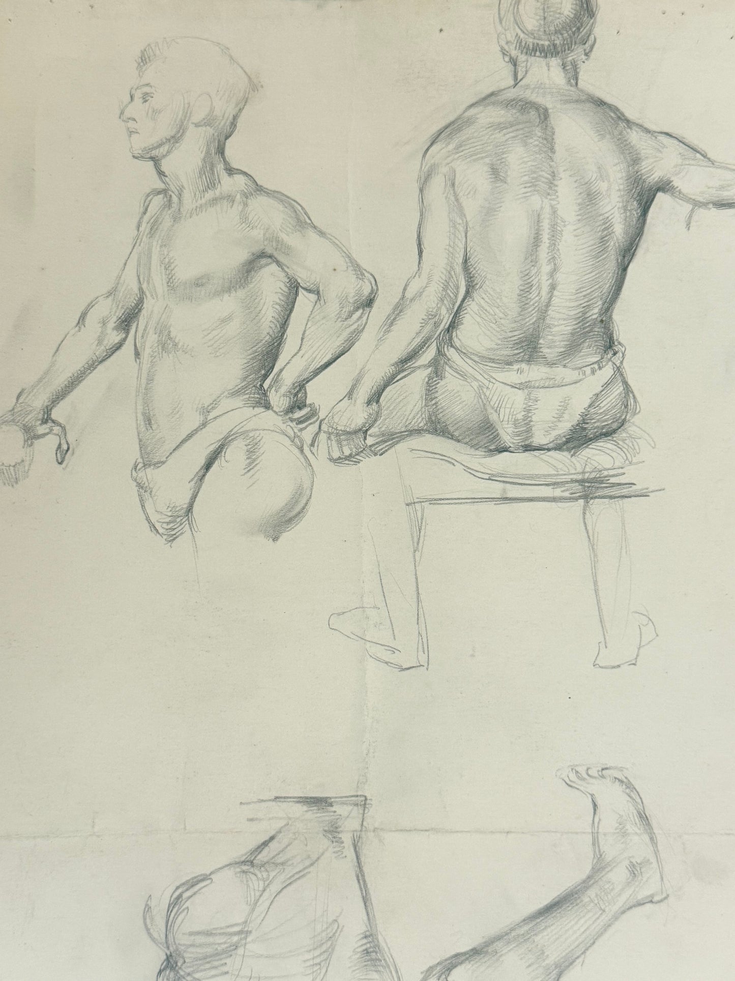 Doublesided Life Drawing from the portfolio of Joyce Platt, January 1938