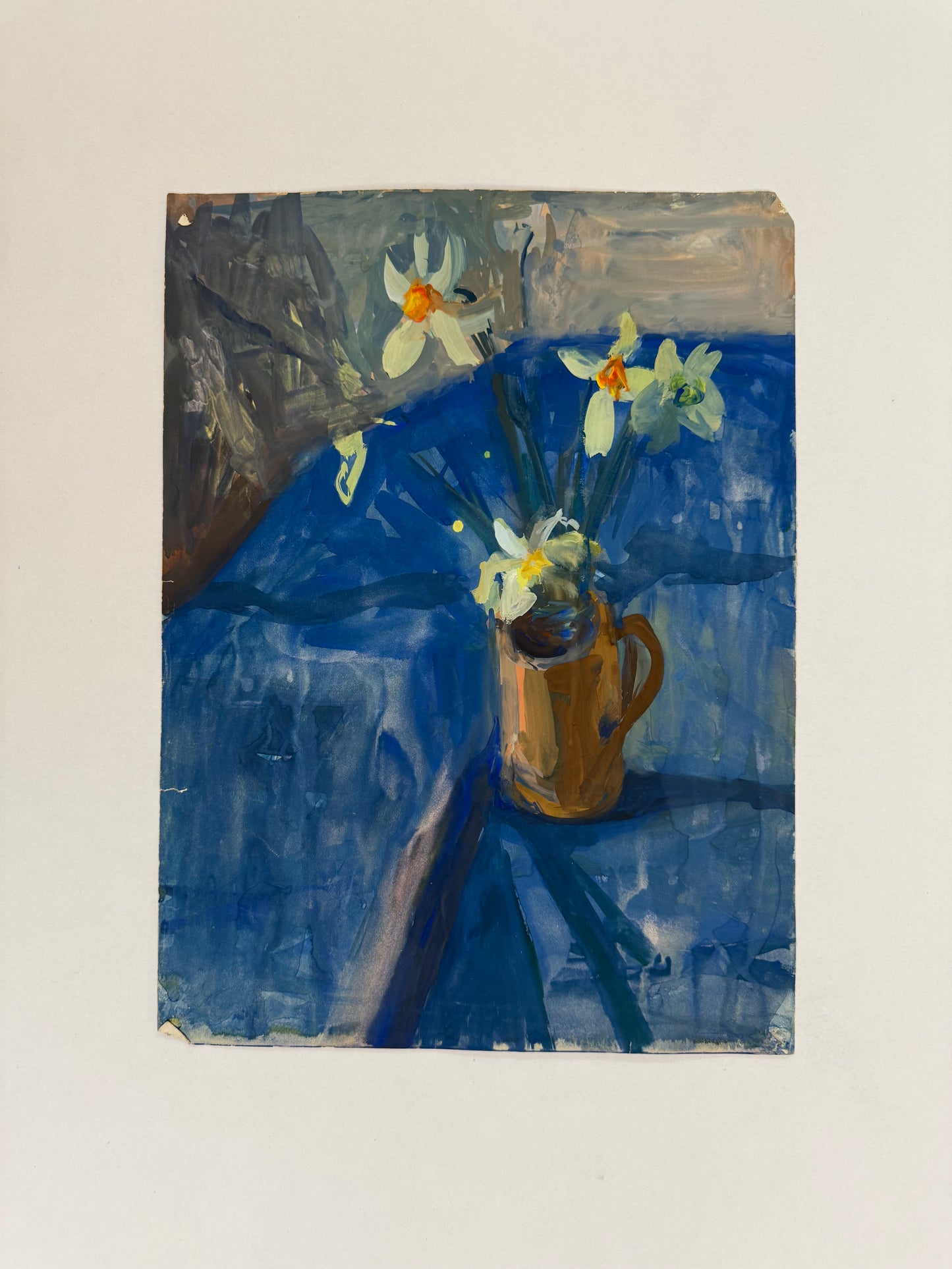 Daffodils on Blue - from the studio of ERIC RITCHIE & RENA GIBSON