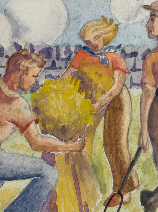 Farming Hay Illustration - from the studio of ERIC RITCHIE & RENA GIBSON
