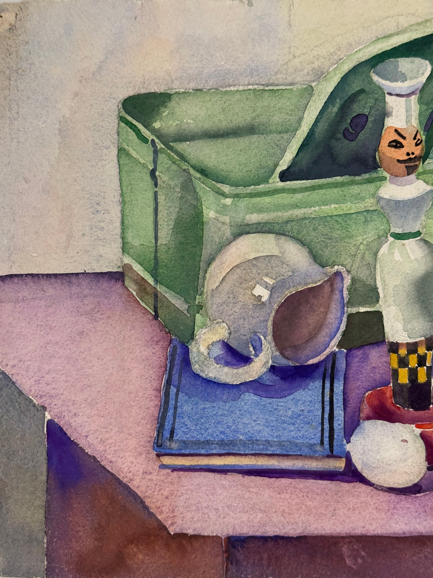 Green Tin & Eggs Still Life - from the studio of ERIC RITCHIE & RENA GIBSON