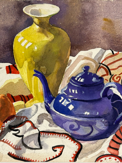 Blue Teapot Still Life - from the studio of ERIC RITCHIE & RENA GIBSON