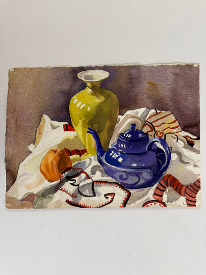 Blue Teapot Still Life - from the studio of ERIC RITCHIE & RENA GIBSON