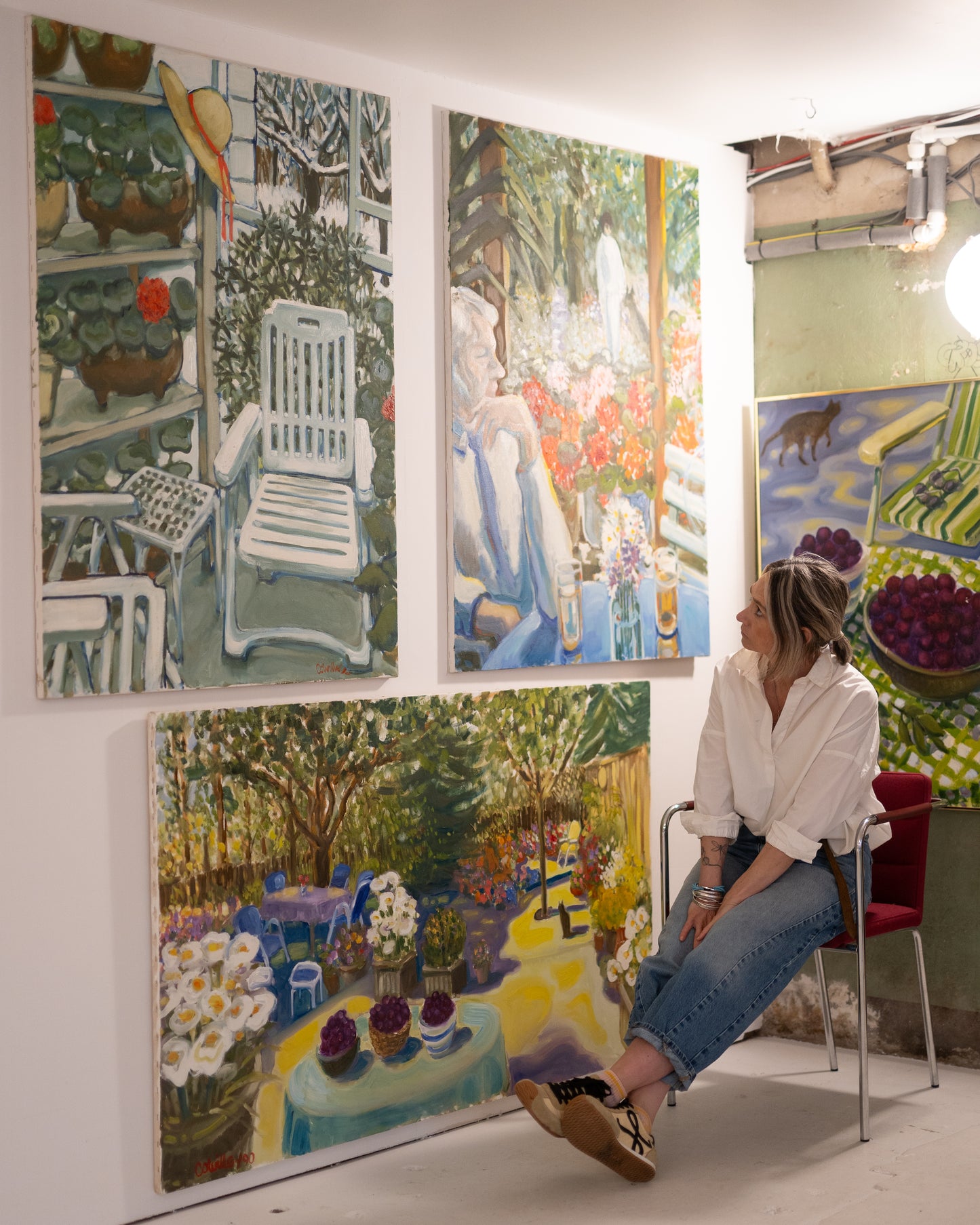 Gus in the Garden with Plums #1 - ISOBEL COLVILLE Scottish | 1935 - 2025