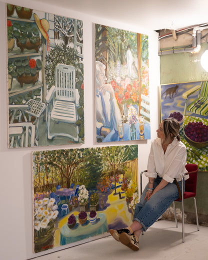 Gus in the Garden with Plums #1 - ISOBEL COLVILLE Scottish | 1935 - 2025