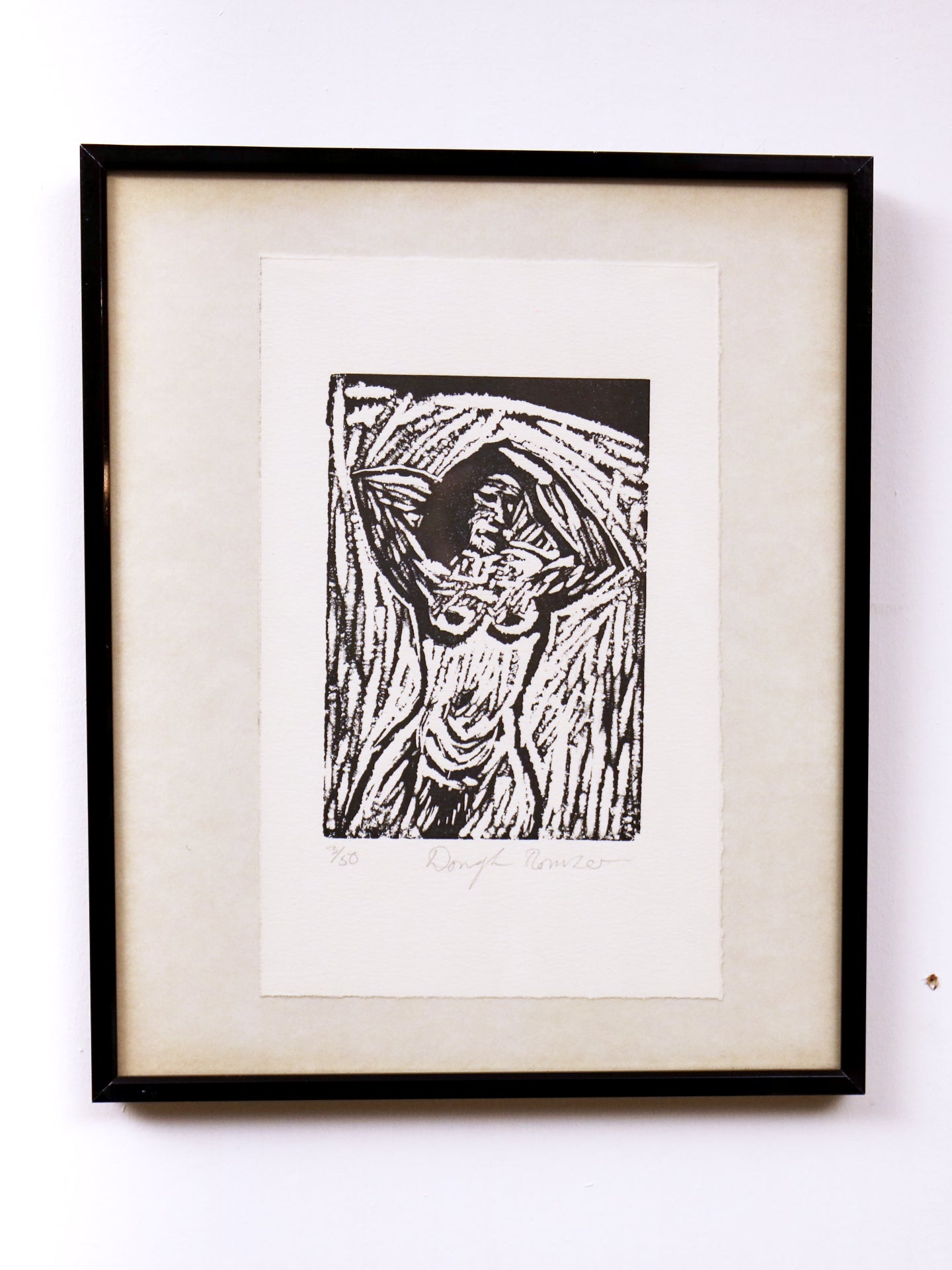 Female Study Linocut Print ~ Douglas Thomson | Scottish b1955