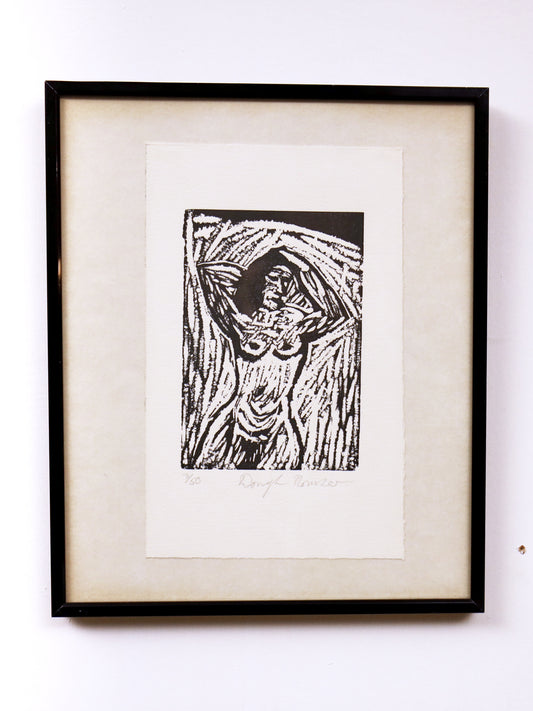 Female Study Linocut Print ~ Douglas Thomson | Scottish b1955