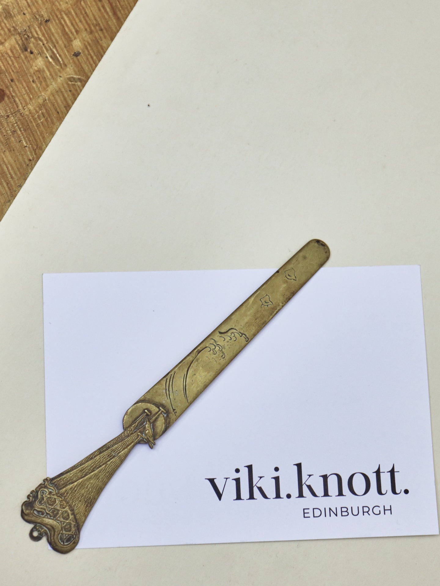 A Japanese brass Letter Opener Period (1868-1912)