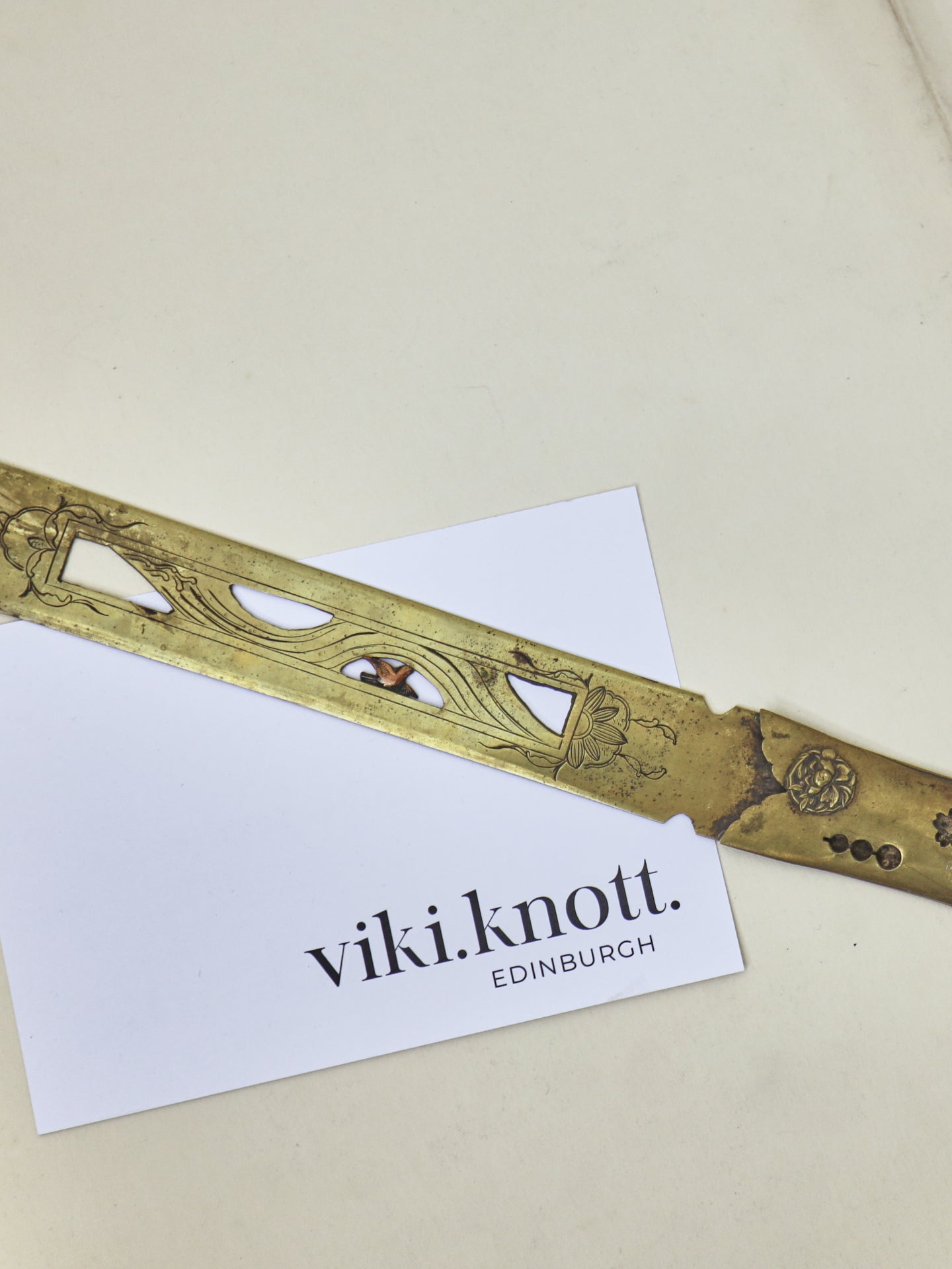 Japanese Brass Page Turner - Meiji Period (1868-1912)