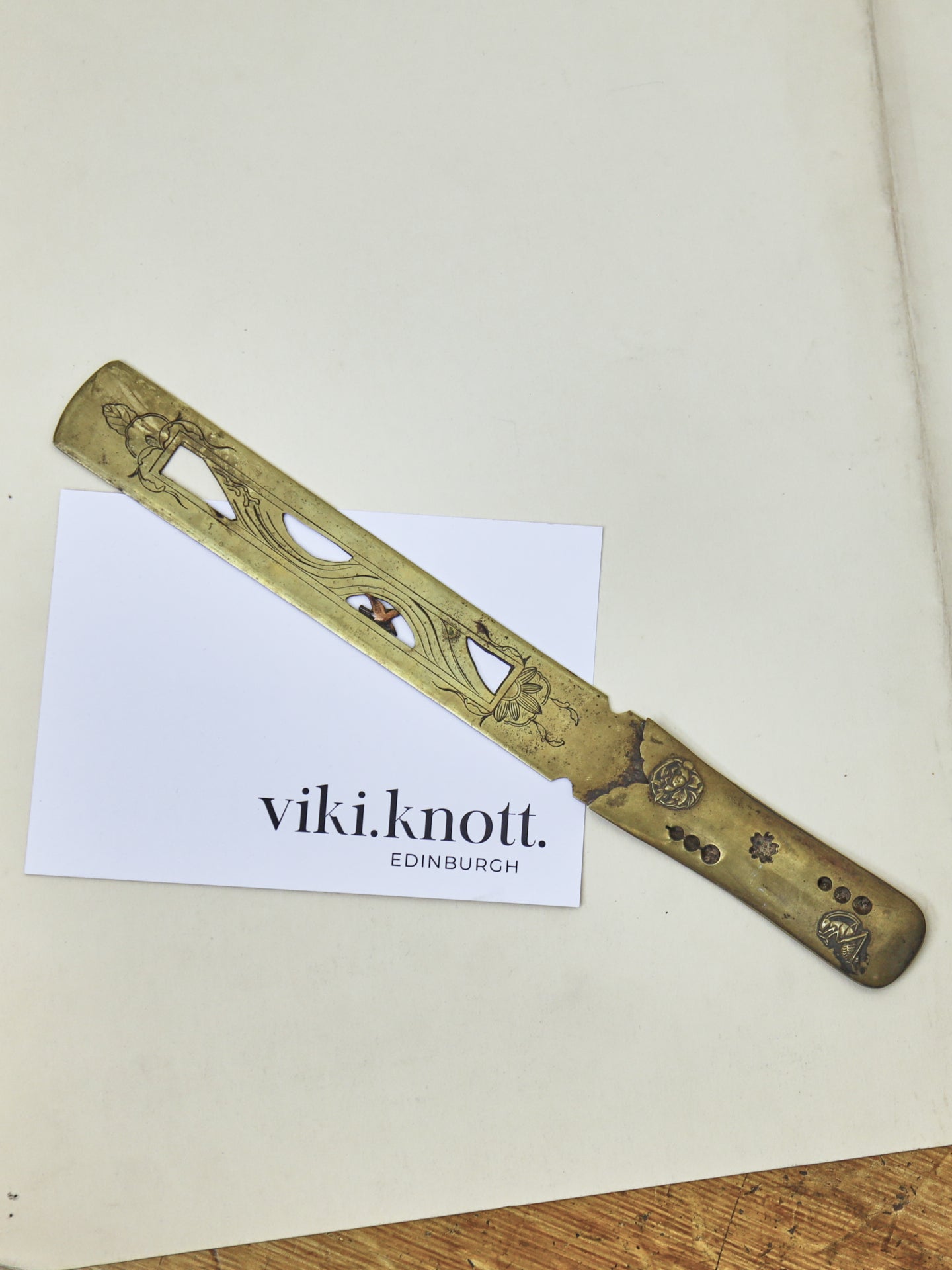 Japanese Brass Page Turner - Meiji Period (1868-1912)