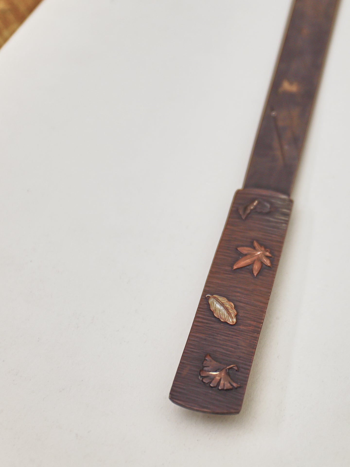 A Japanese brass page turner, Meiji Period (1868-1912)