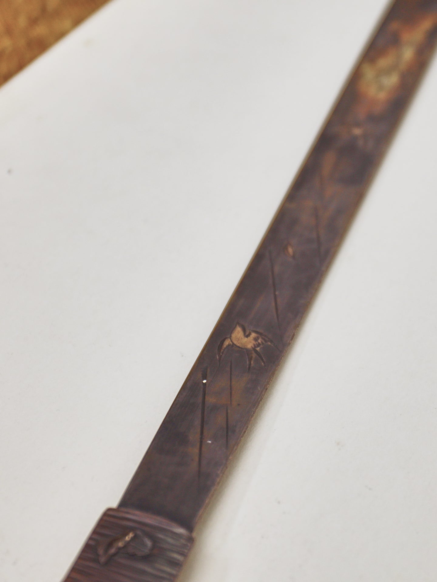 A Japanese brass page turner, Meiji Period (1868-1912)