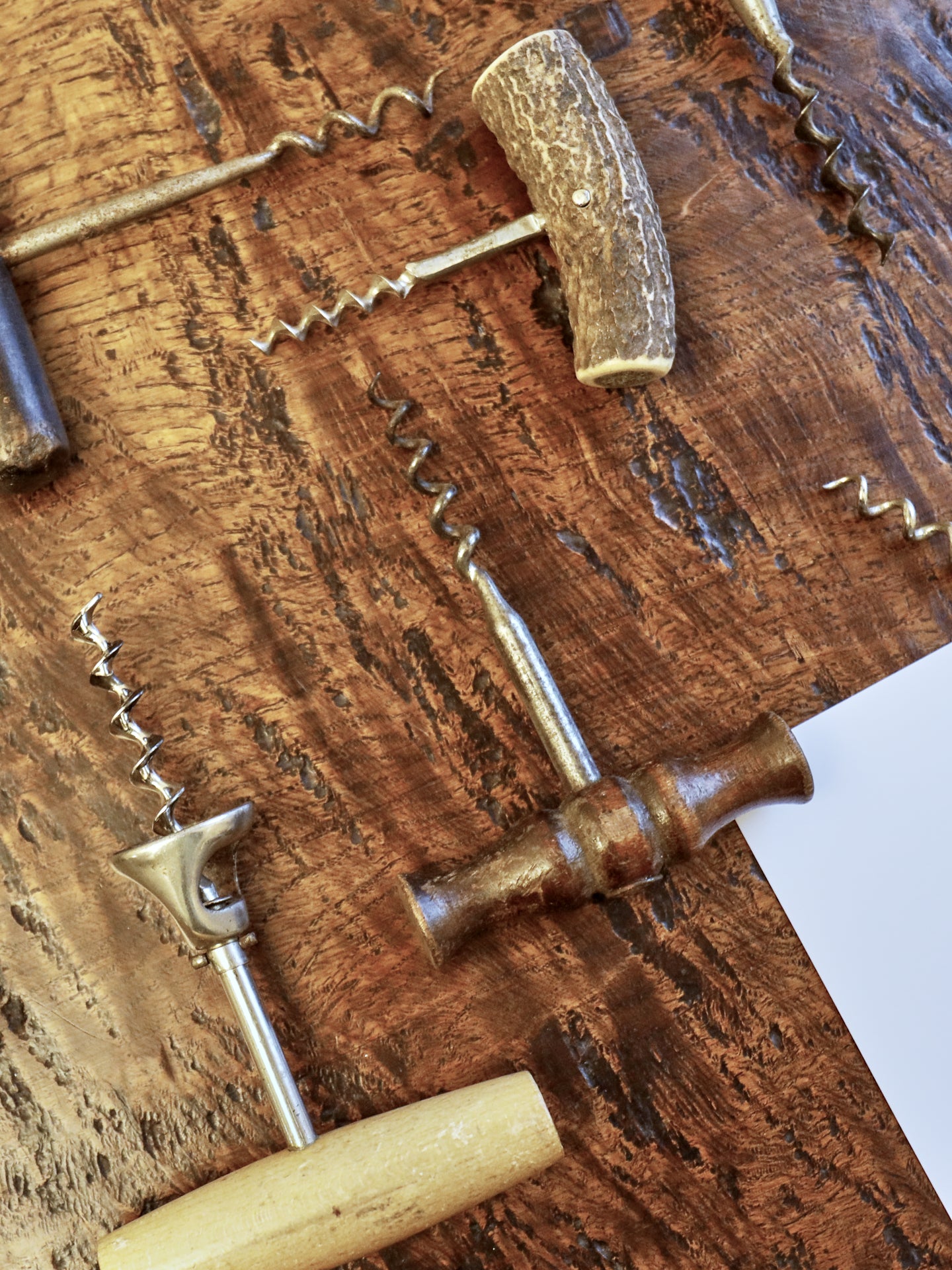 A Collection of 10 Treen and Antler Handle Corkscrews