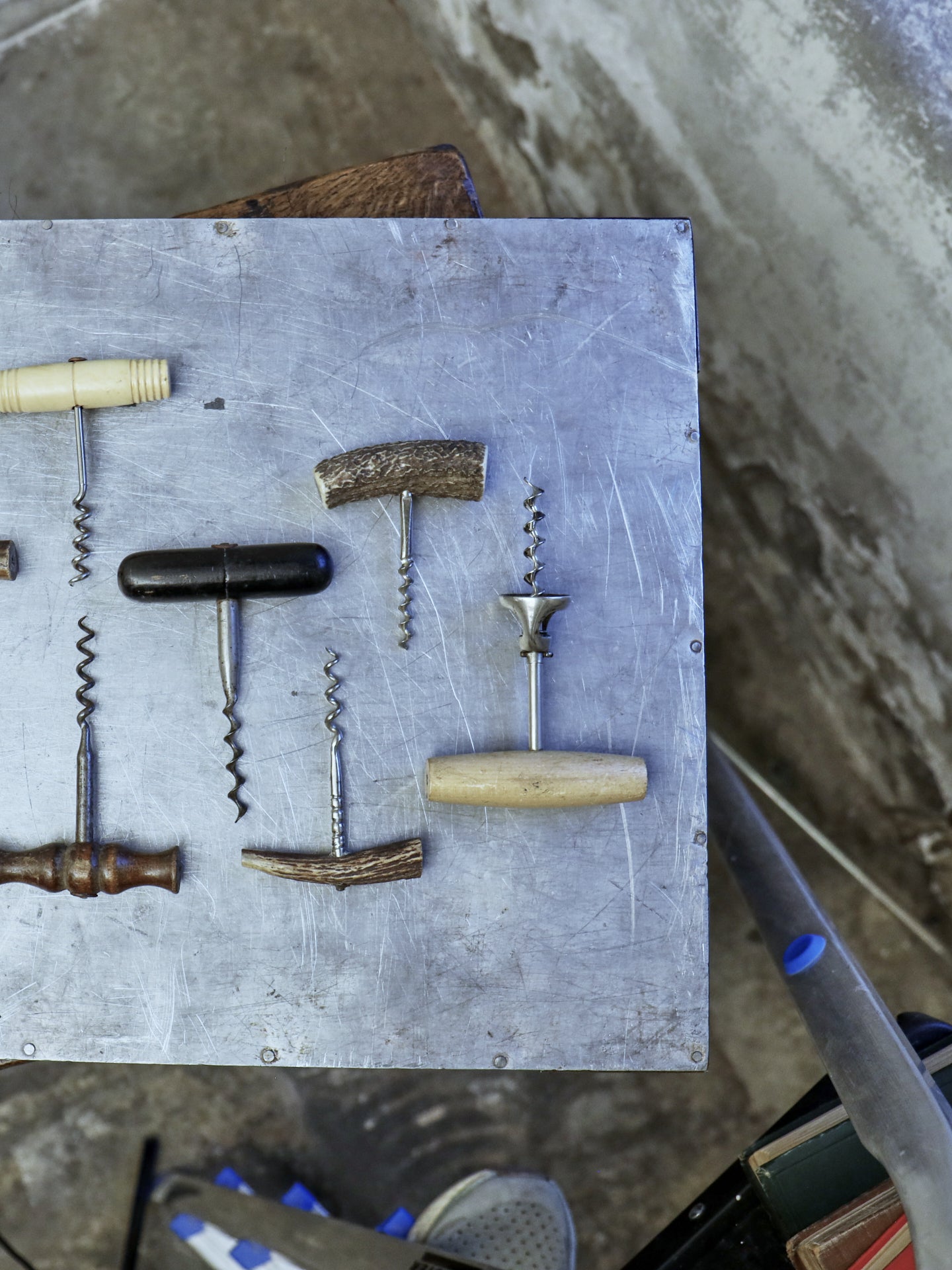 A Collection of 10 Treen and Antler Handle Corkscrews