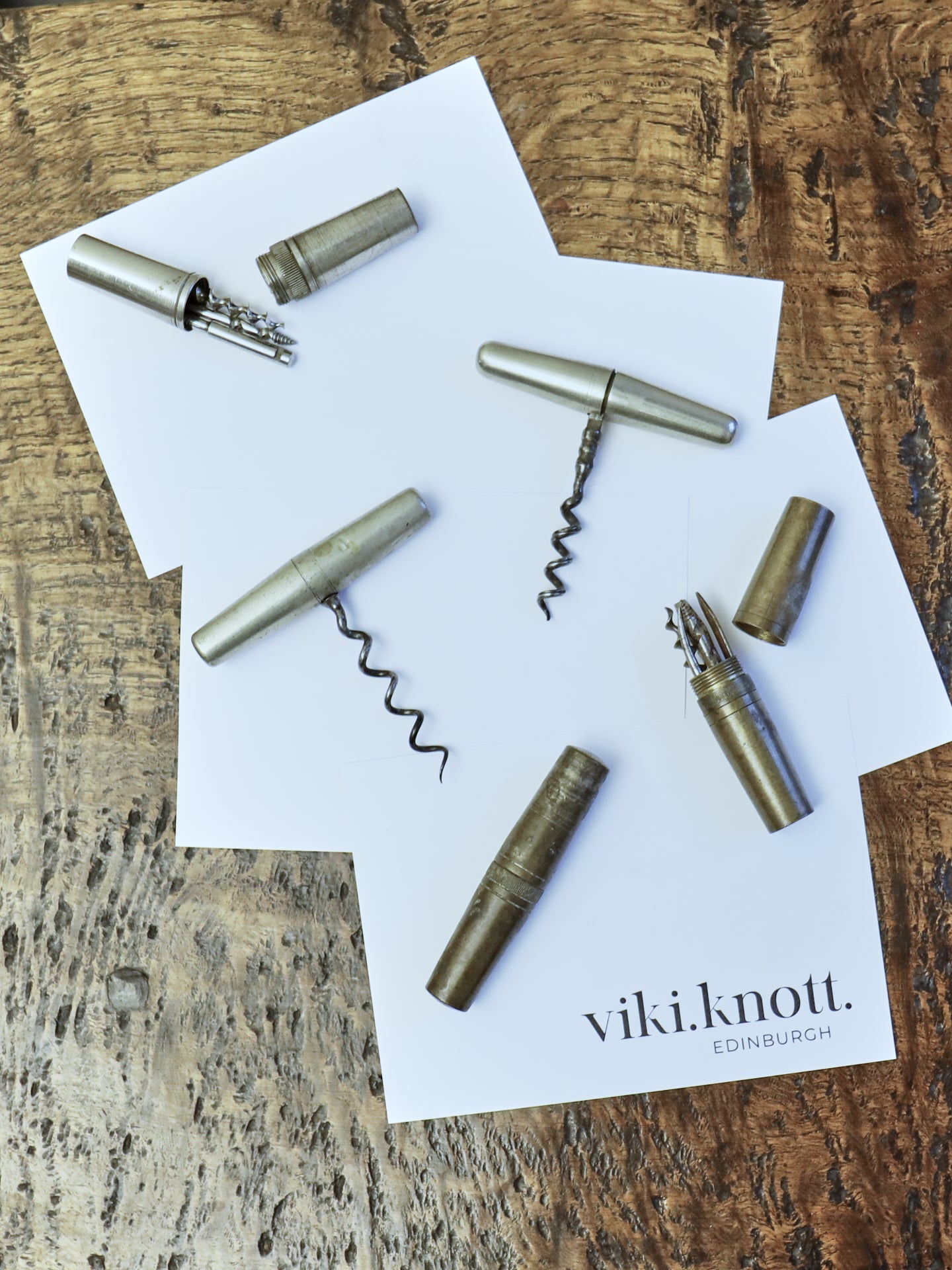 Collection of 5 Pocket Roundlet Corkscrews and Multi-tools