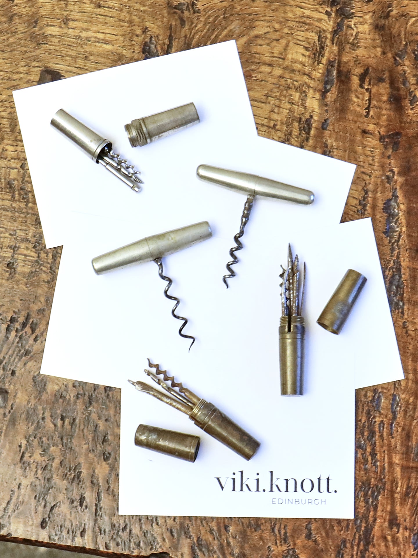 Collection of 5 Pocket Roundlet Corkscrews and Multi-tools