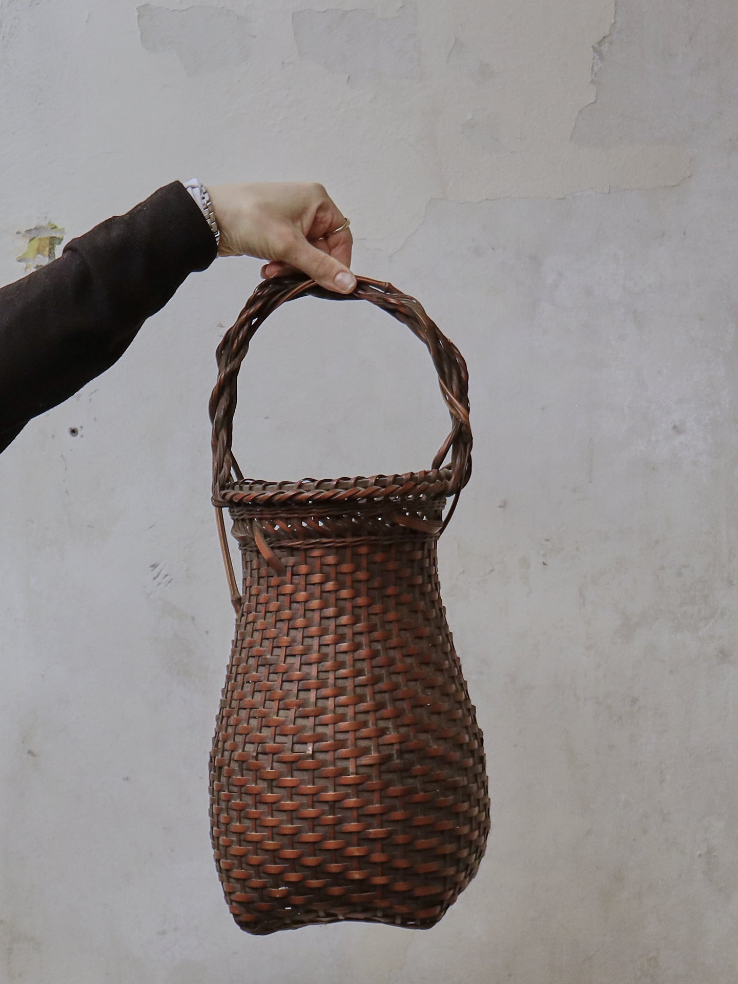 Early 20th Century Oriental Wickerwork Basket