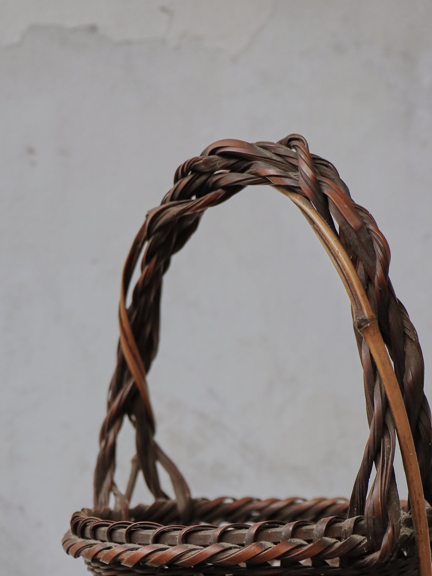 Early 20th Century Oriental Wickerwork Basket