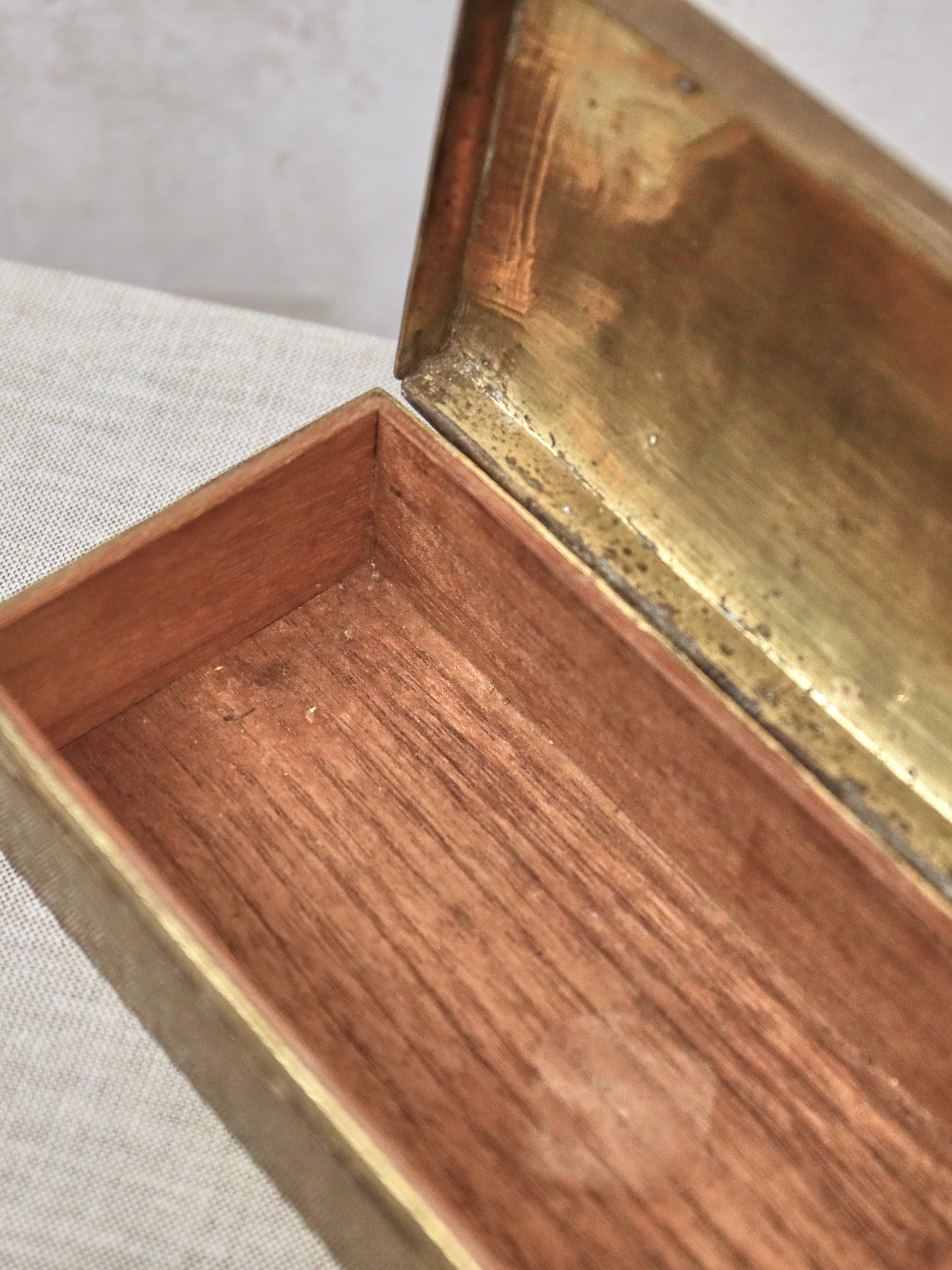 A 1920's Kashmir Brass Box with Enamelled Decoration