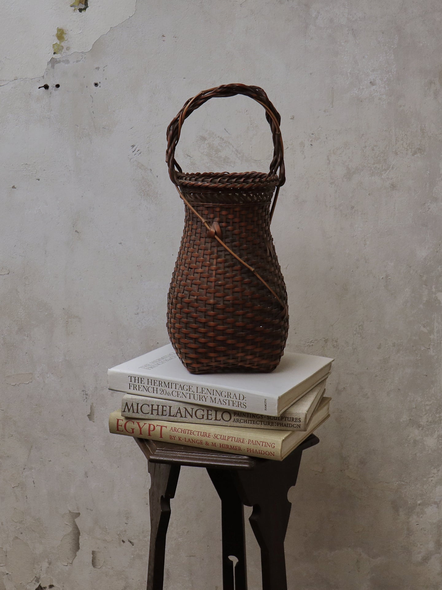 Early 20th Century Oriental Wickerwork Basket