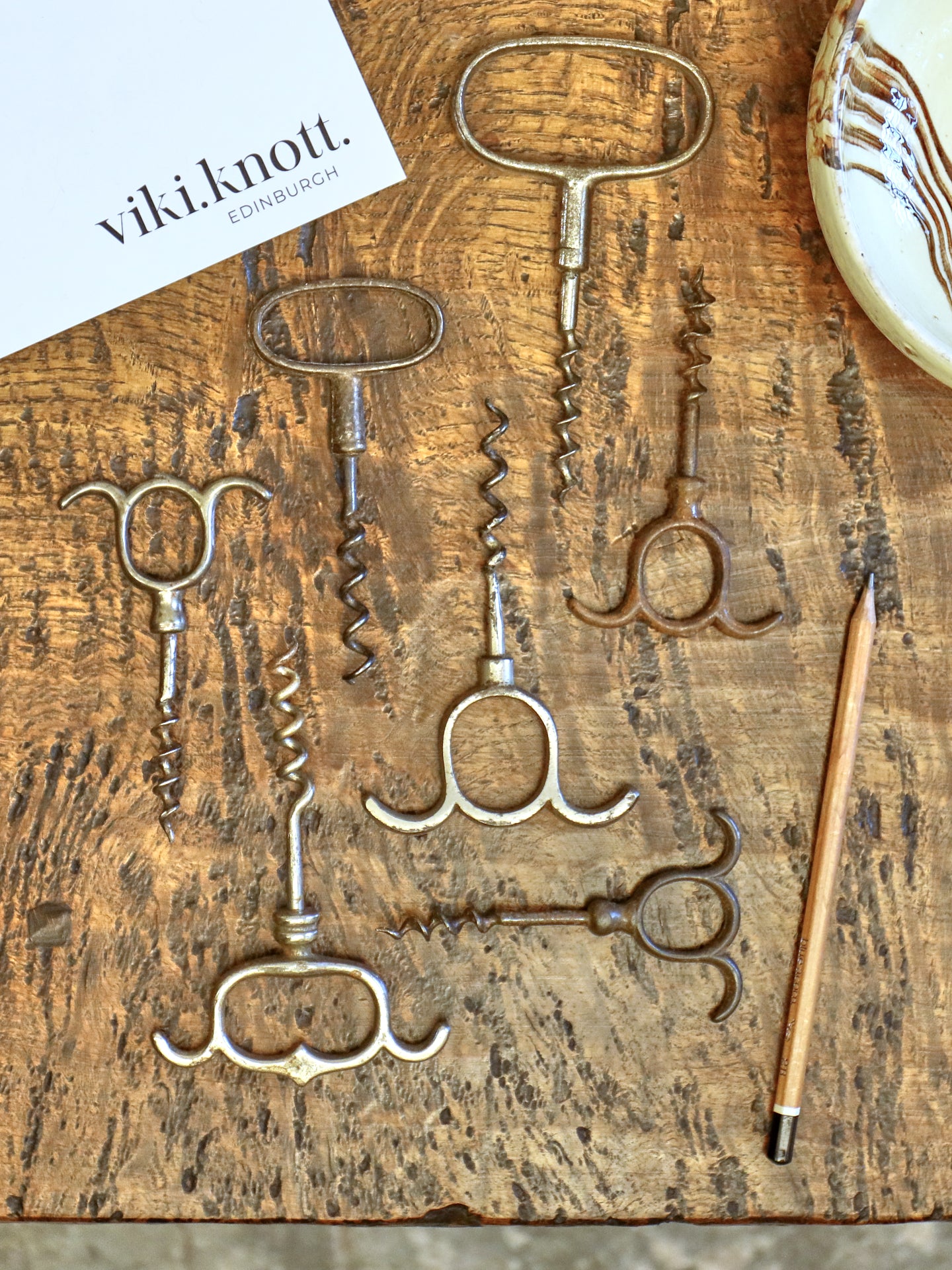 A Collection of Seven Two & Three Finger Pull Corkscrews