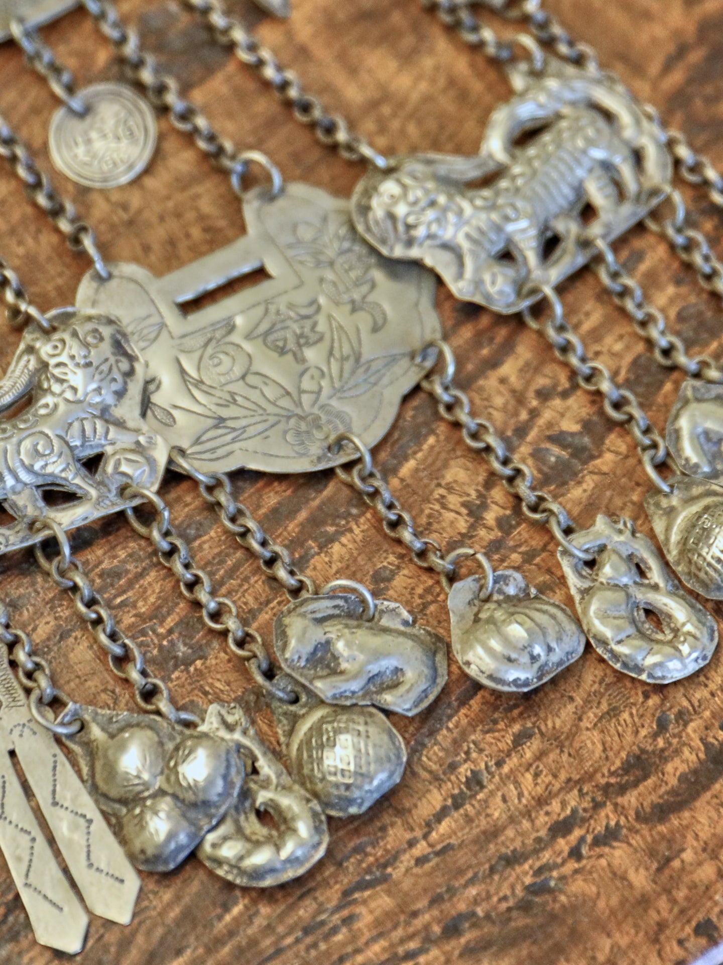 Chinese Miao Ceremonial Silver Necklace