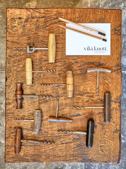 A Collection of 10 Treen and Antler Handle Corkscrews