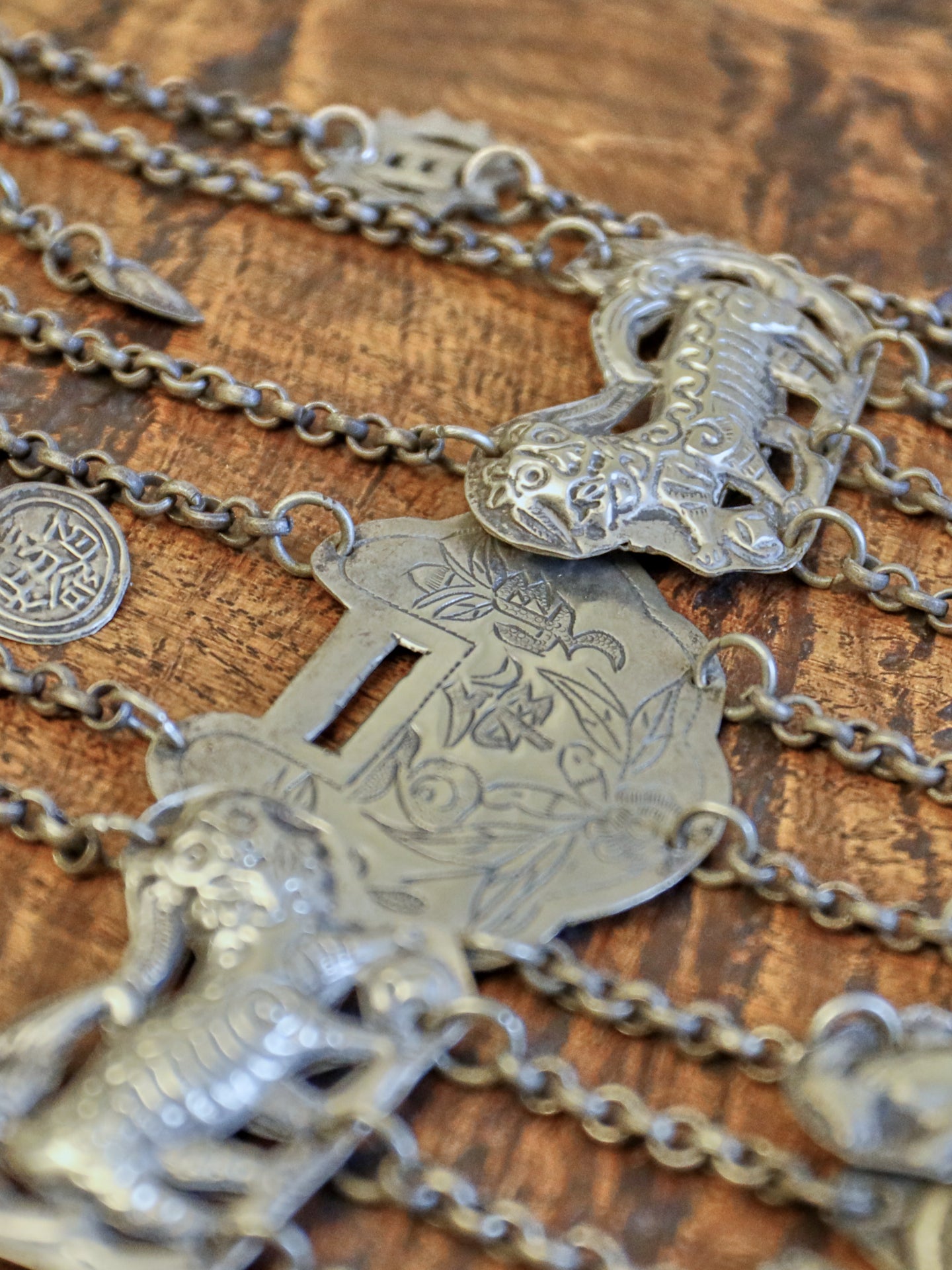 Chinese Miao Ceremonial Silver Necklace