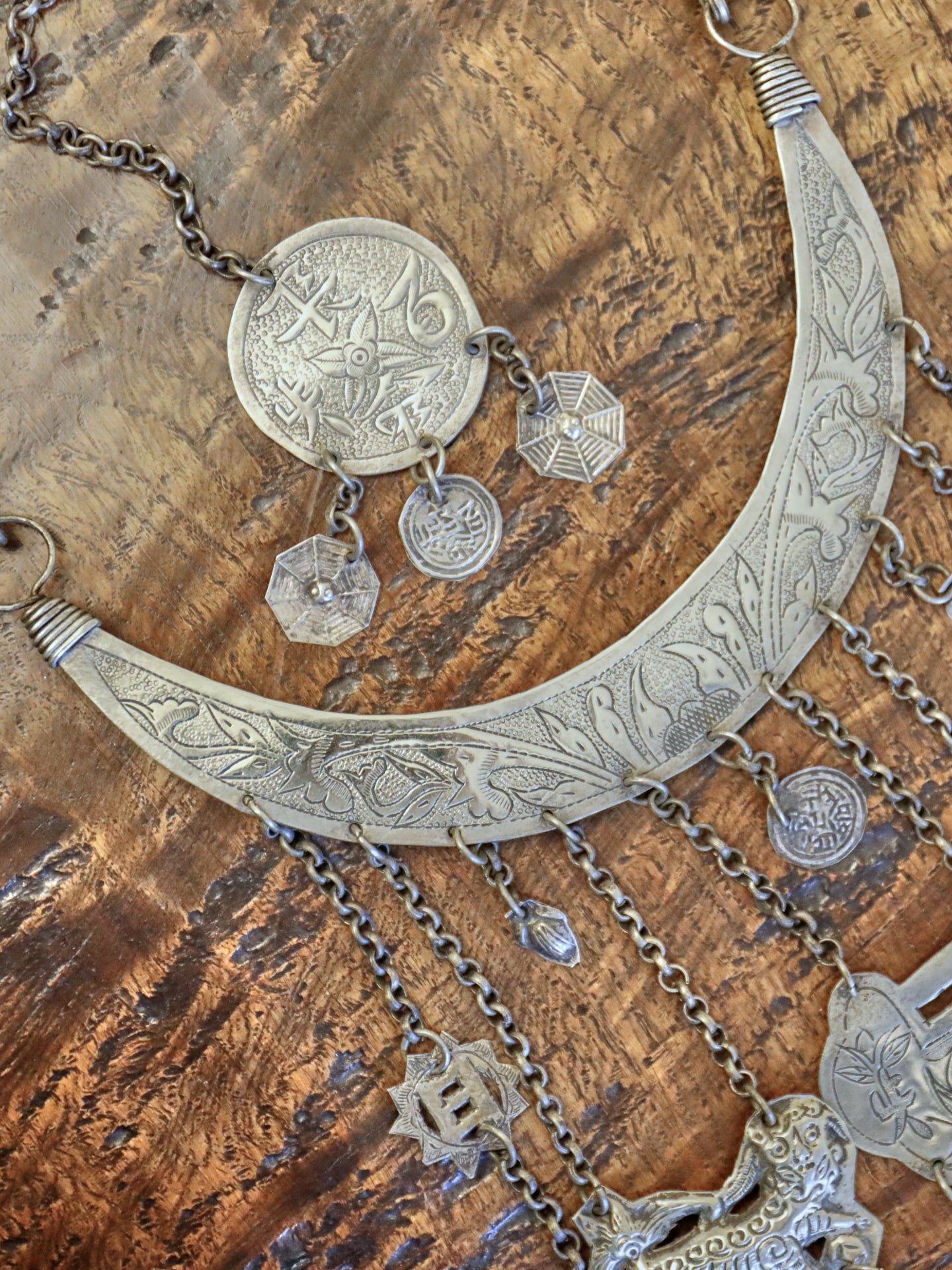 Chinese Miao Ceremonial Silver Necklace