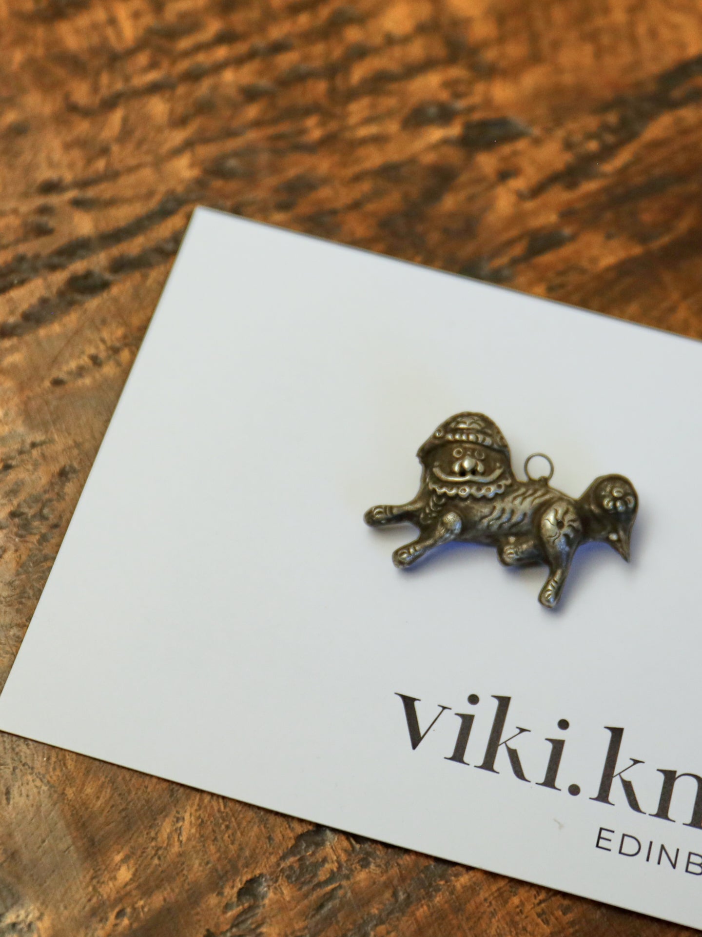 A late 19thC Chinese Foo Dog Pendant