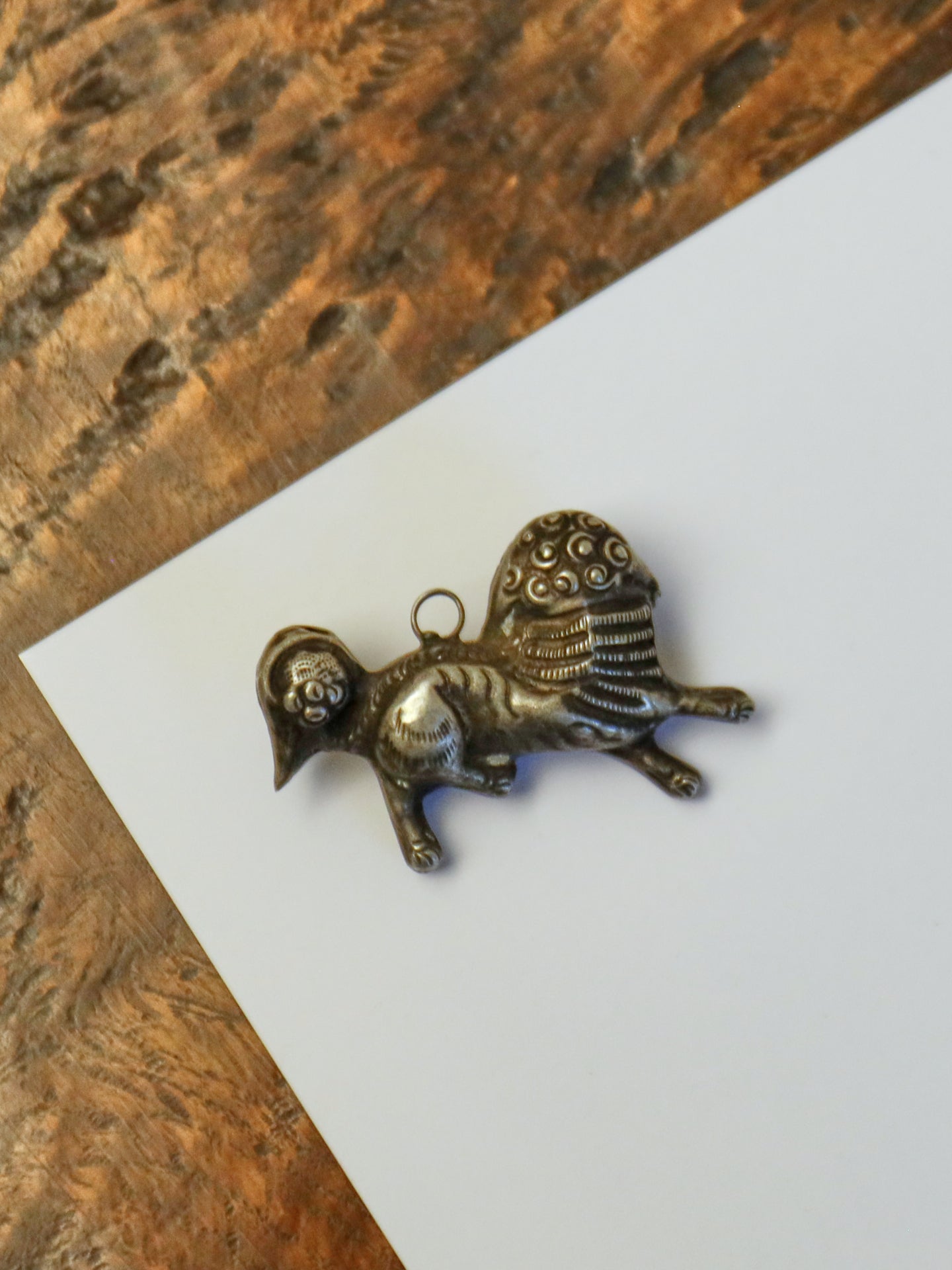 A late 19thC Chinese Foo Dog Pendant