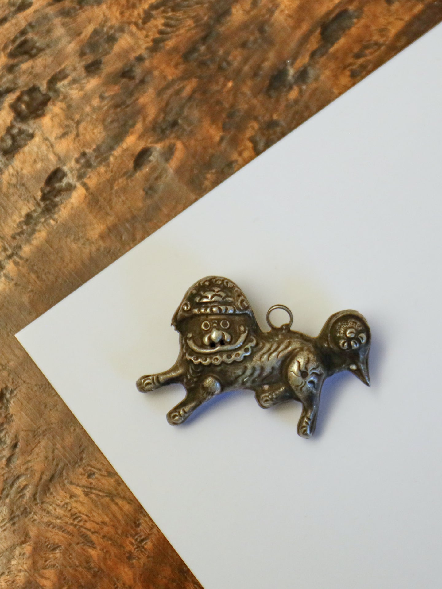 A late 19thC Chinese Foo Dog Pendant