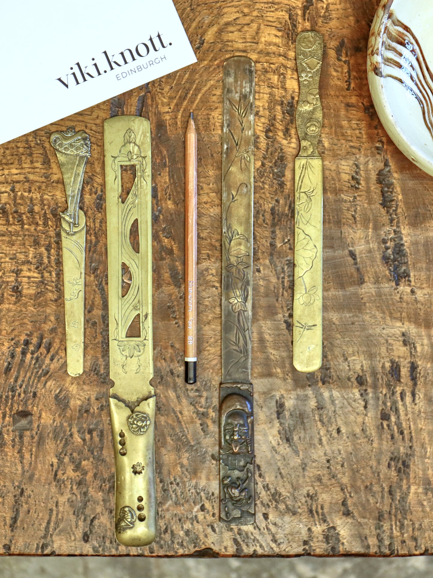 A Japanese brass Letter Opener Period (1868-1912)