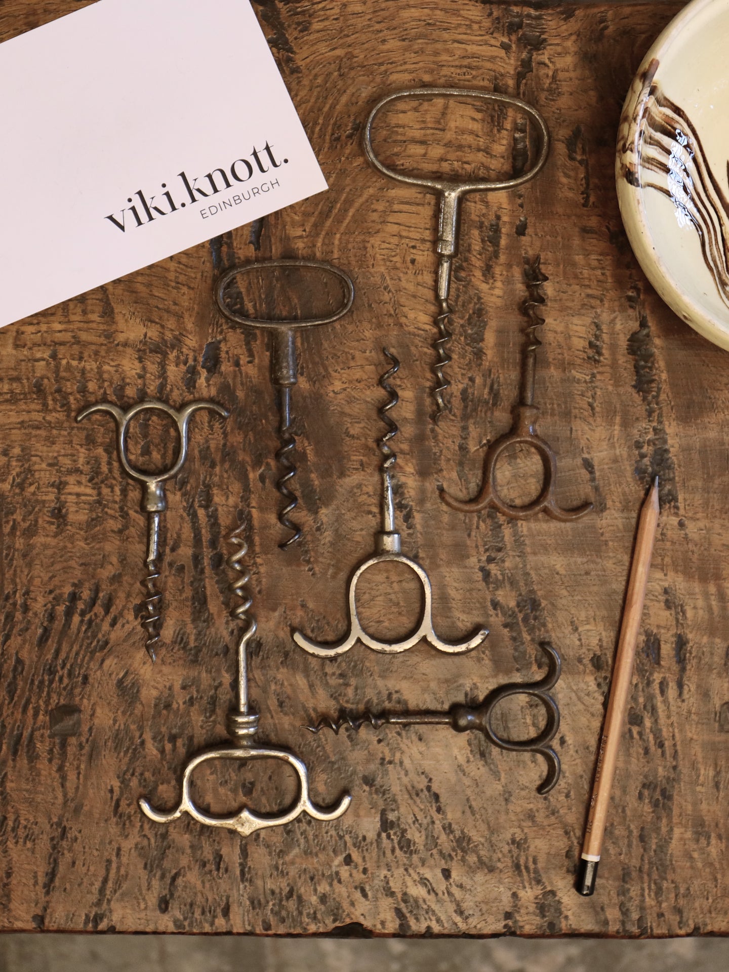 A Collection of Seven Two & Three Finger Pull Corkscrews
