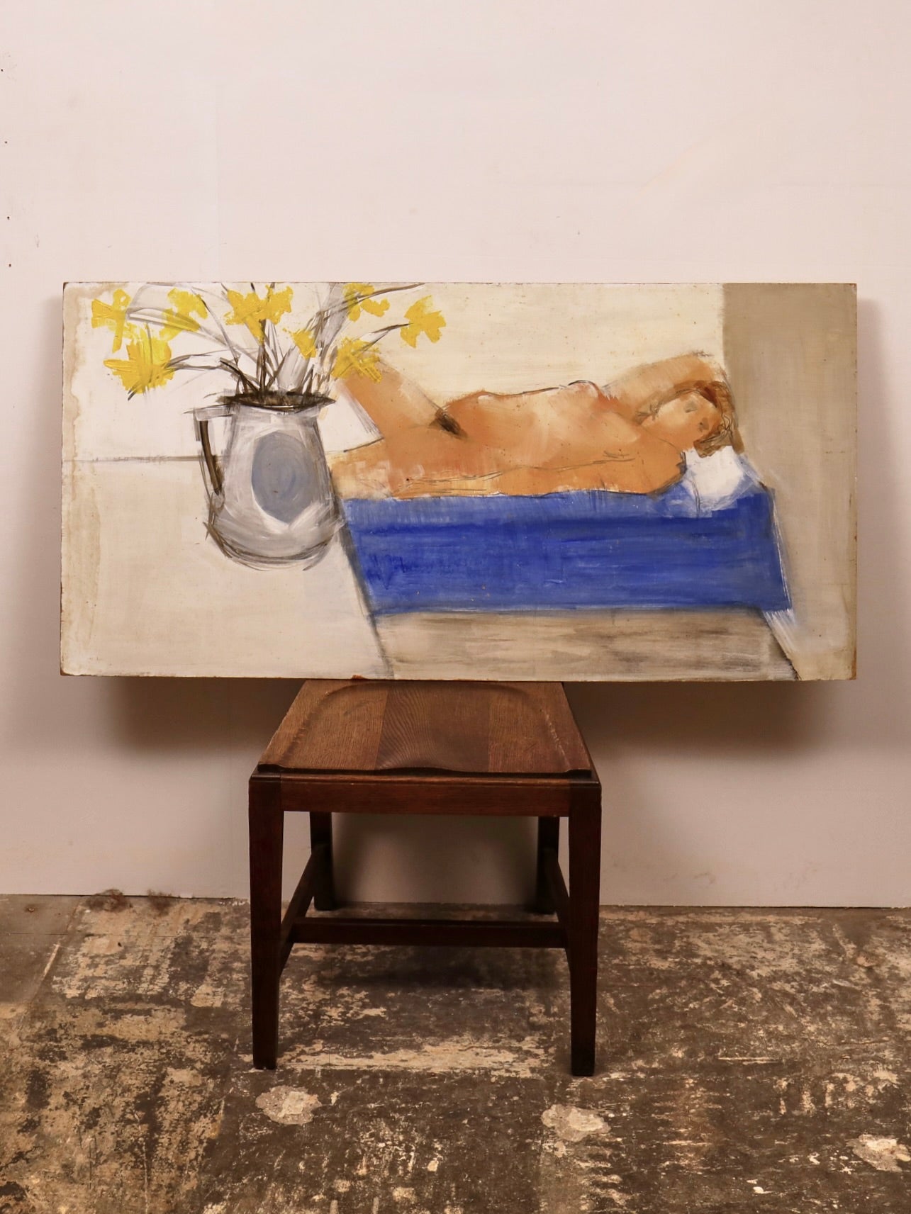 Nude with Yellow Flowers - late 20th C.