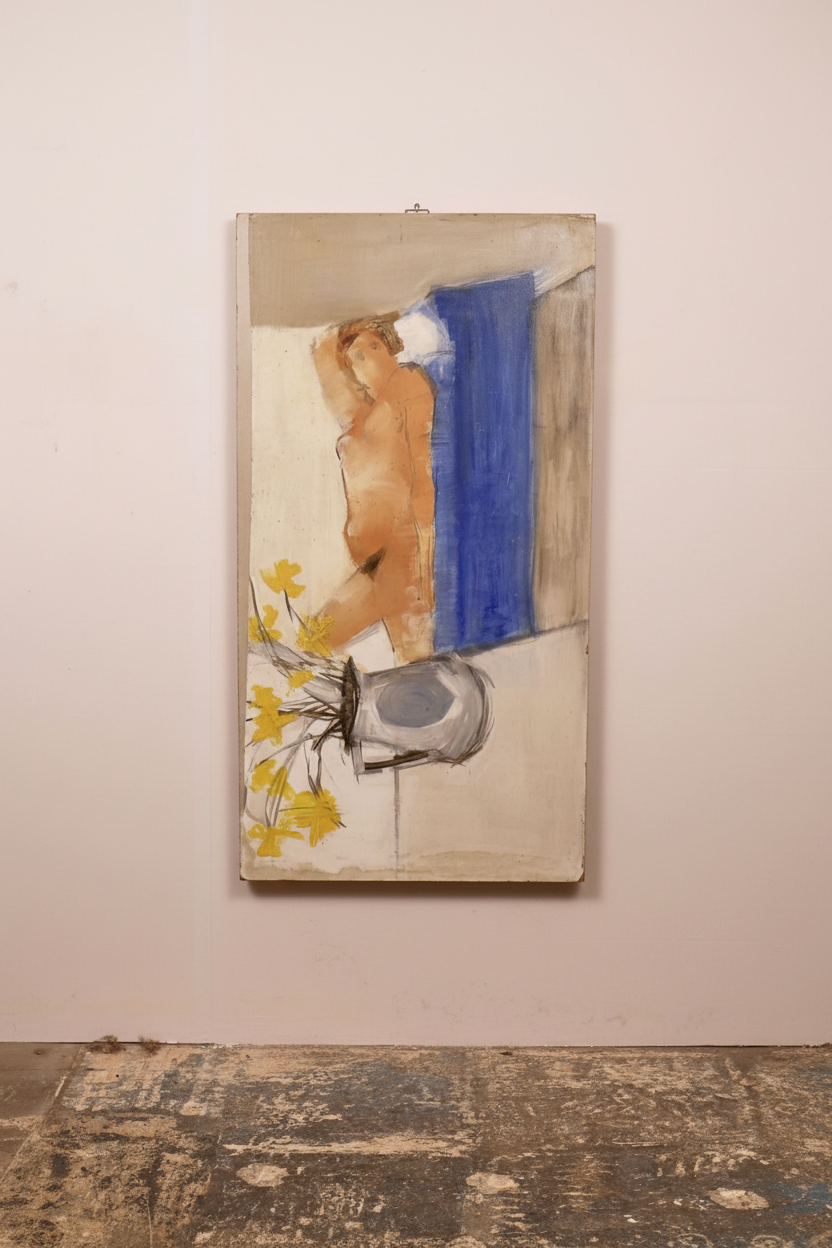 Nude with Yellow Flowers - late 20th C.