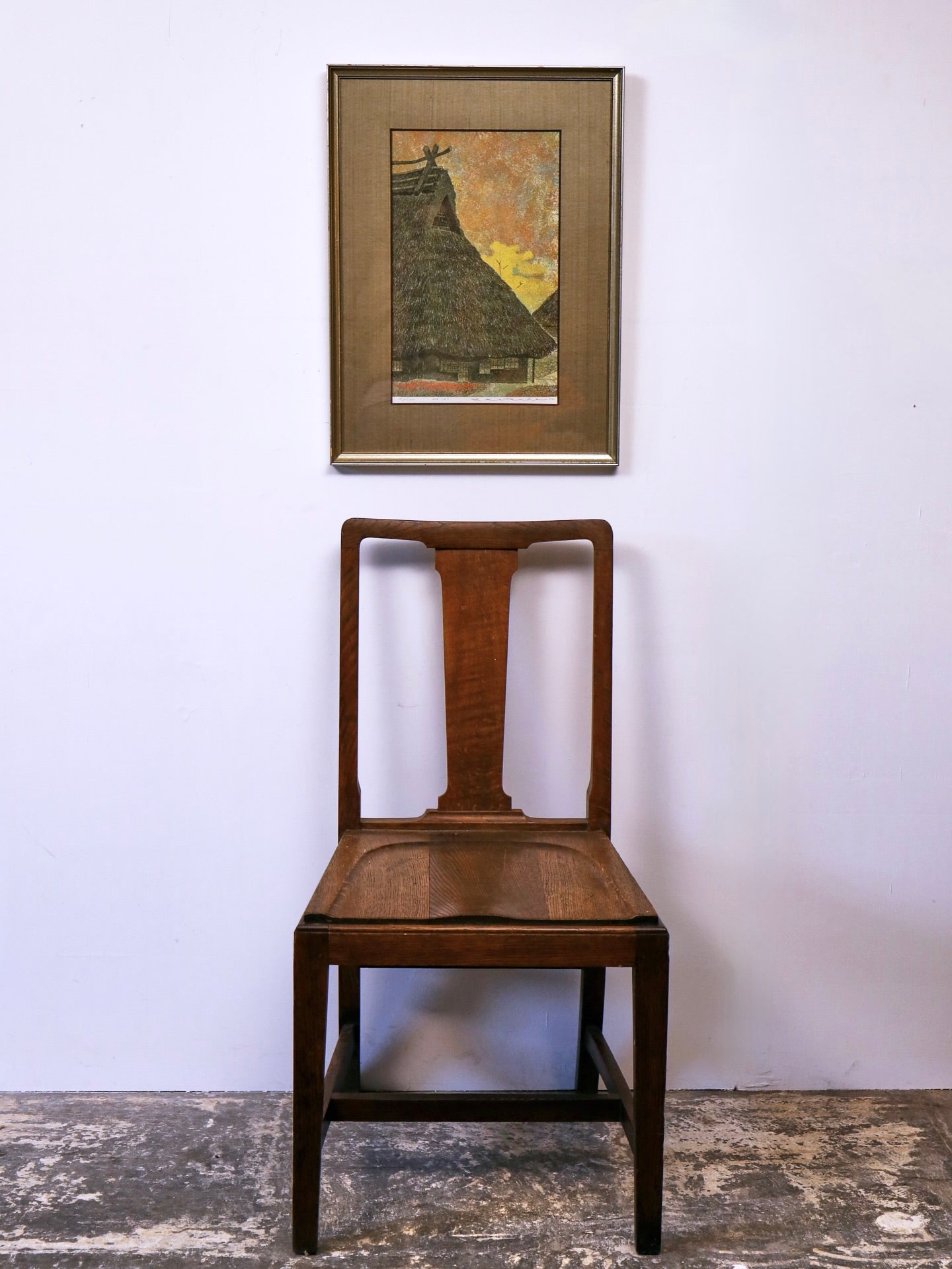 Silkscreen No. 161 - Thatched Roof - by Yukio Katsuda (Japanese, b. 1941)